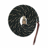 Black green and tan fleck lead rope with quick release panic clip