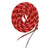 Red black and tan fleck 6ft string with loop and leather popper at opposite end