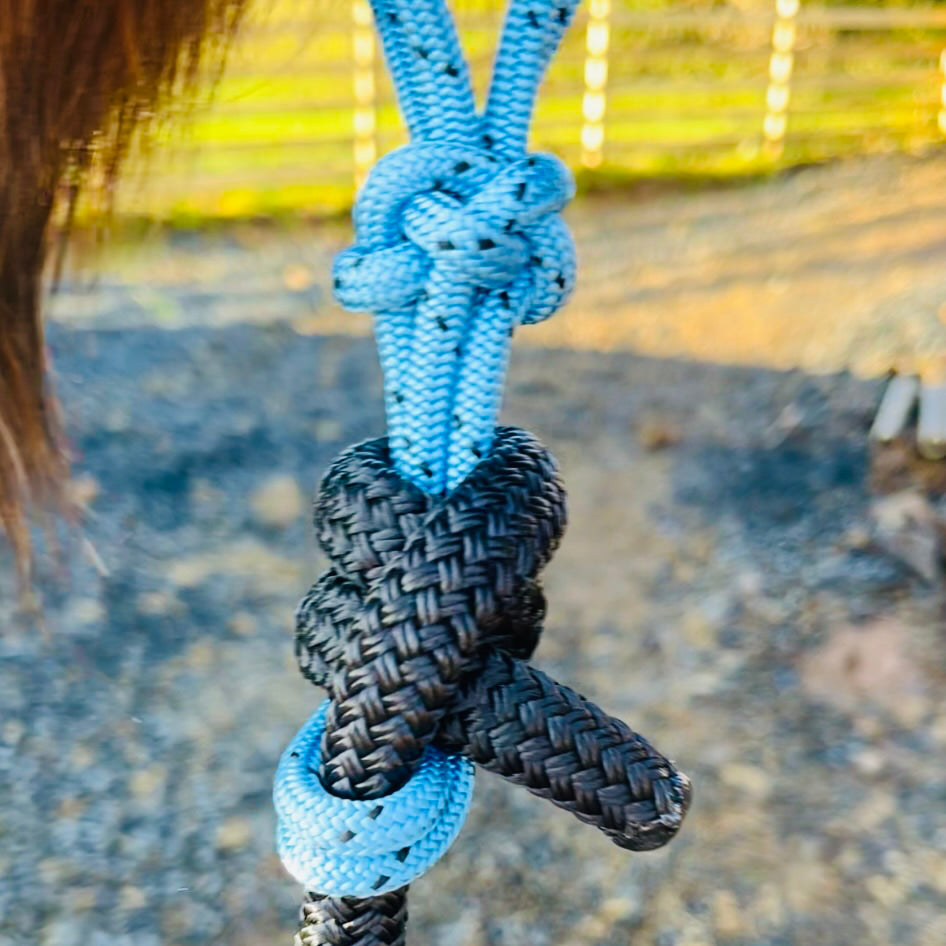 How to tie a tie on lead rope to the halter
