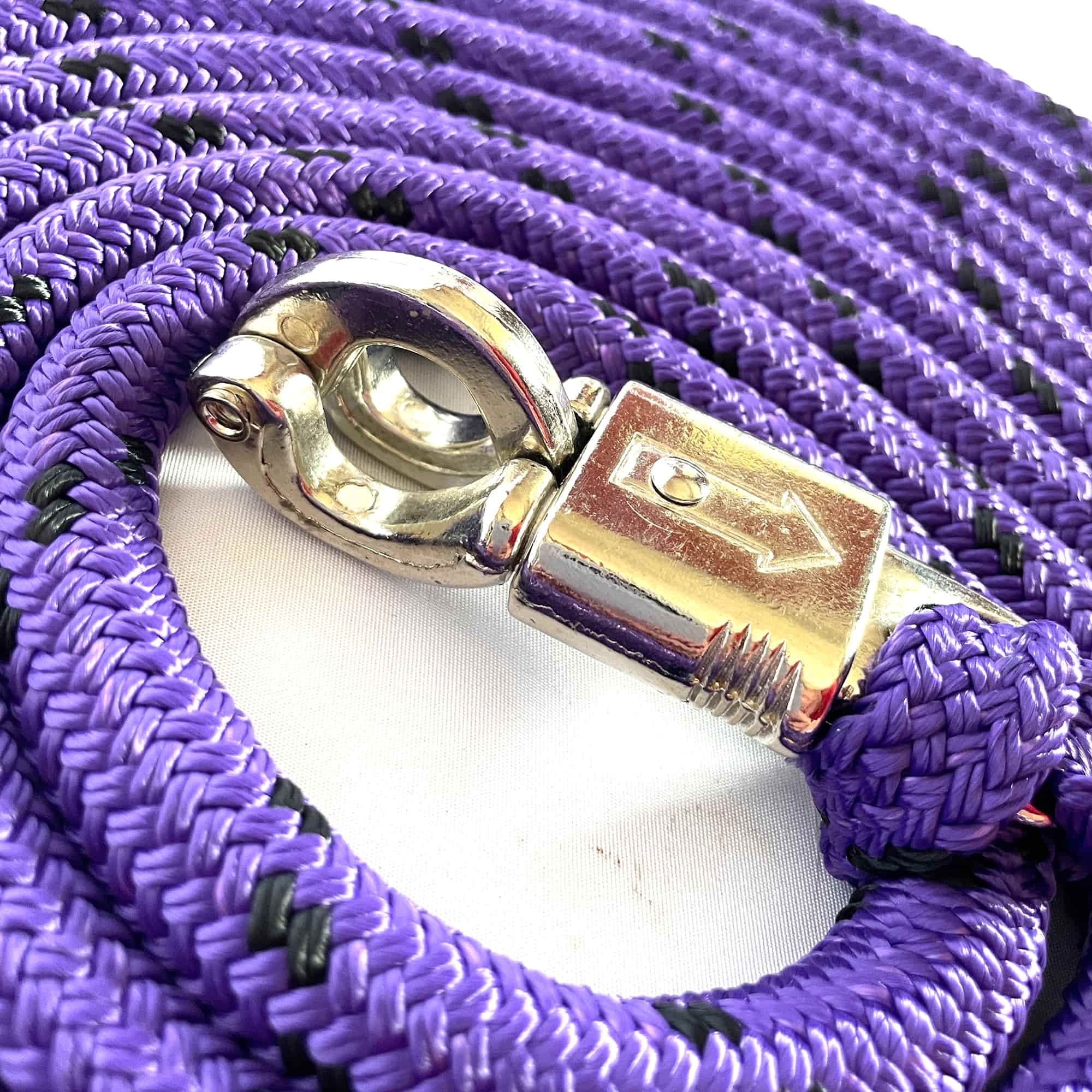 Purple with black fleck lead rope with quick release panic clip