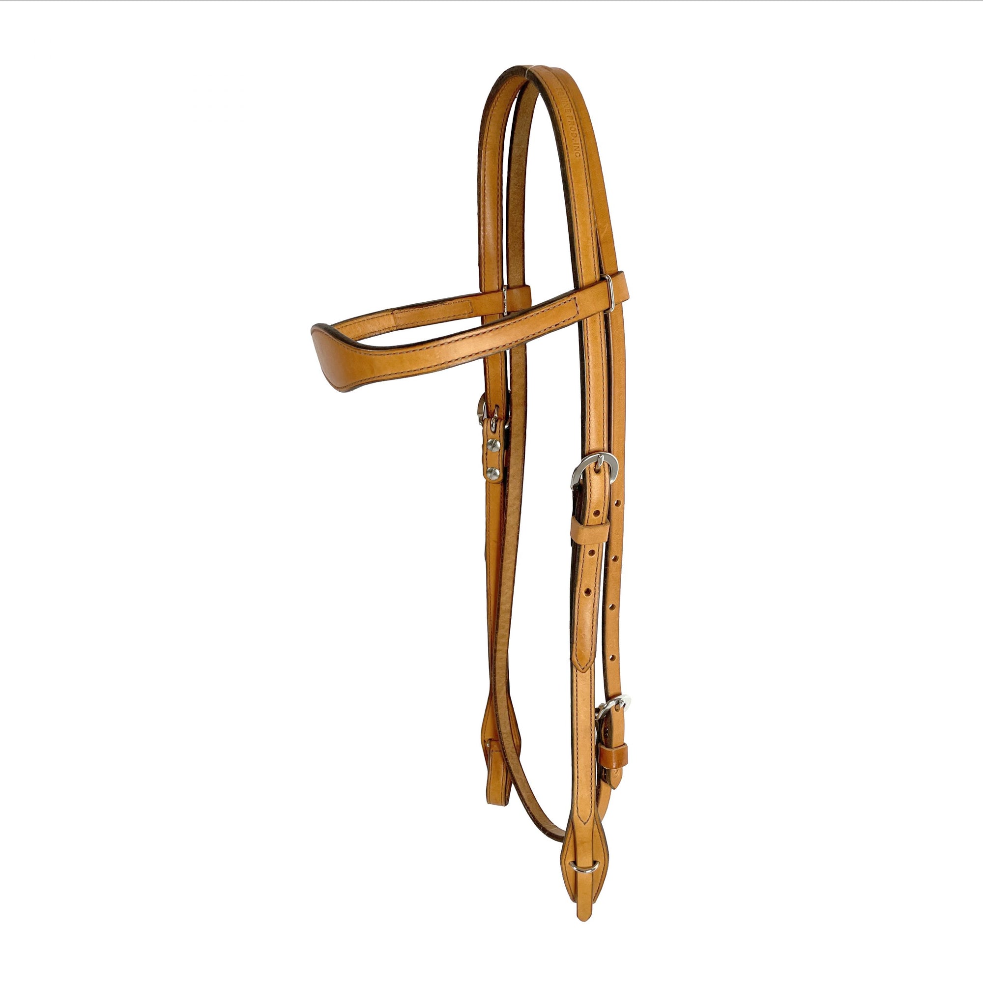 Headstall with scalloped browband in light oil