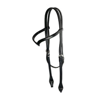Headstall with V browband in black