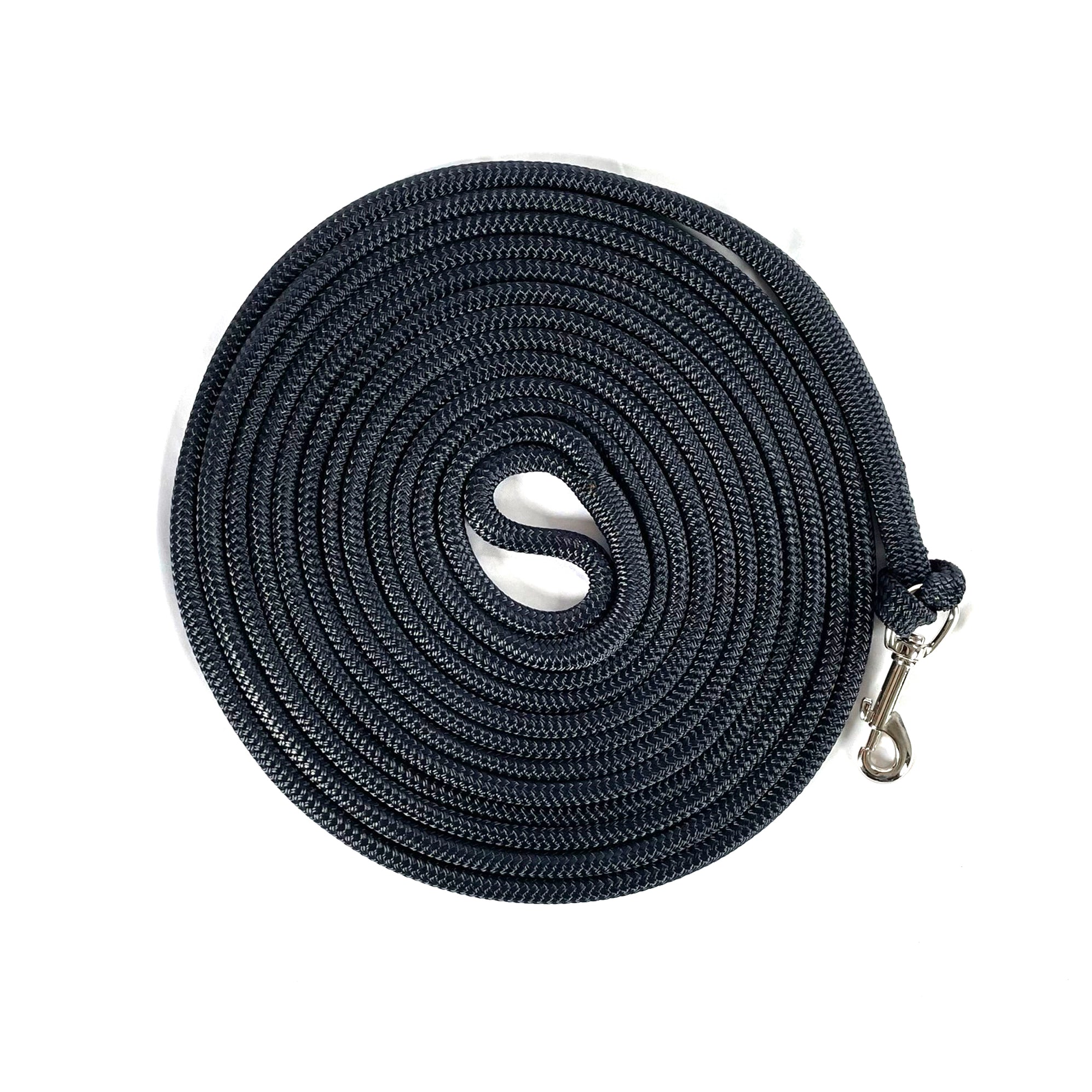 thumbnail image 2 of Regal Connection Black Nylon Horse Lead Rope – 8 Ft With Bull Snap, Made In USA (Free Shipping) 2 of 6